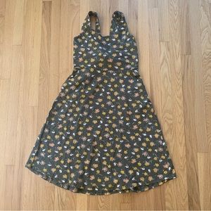 Pact Floral Midi Sun Dress tie back